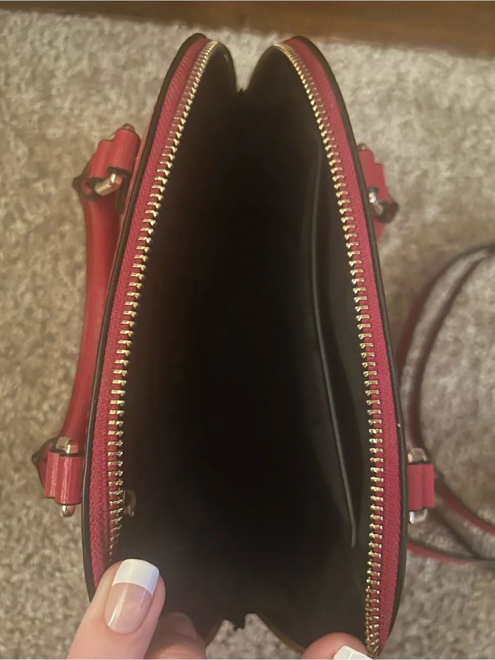 DKNY - Small Red Satchel Purse - Like New Condition